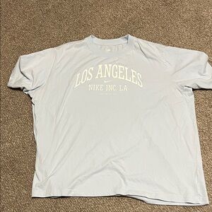 Nike Women's Baby Blue & White Los Angeles Tee